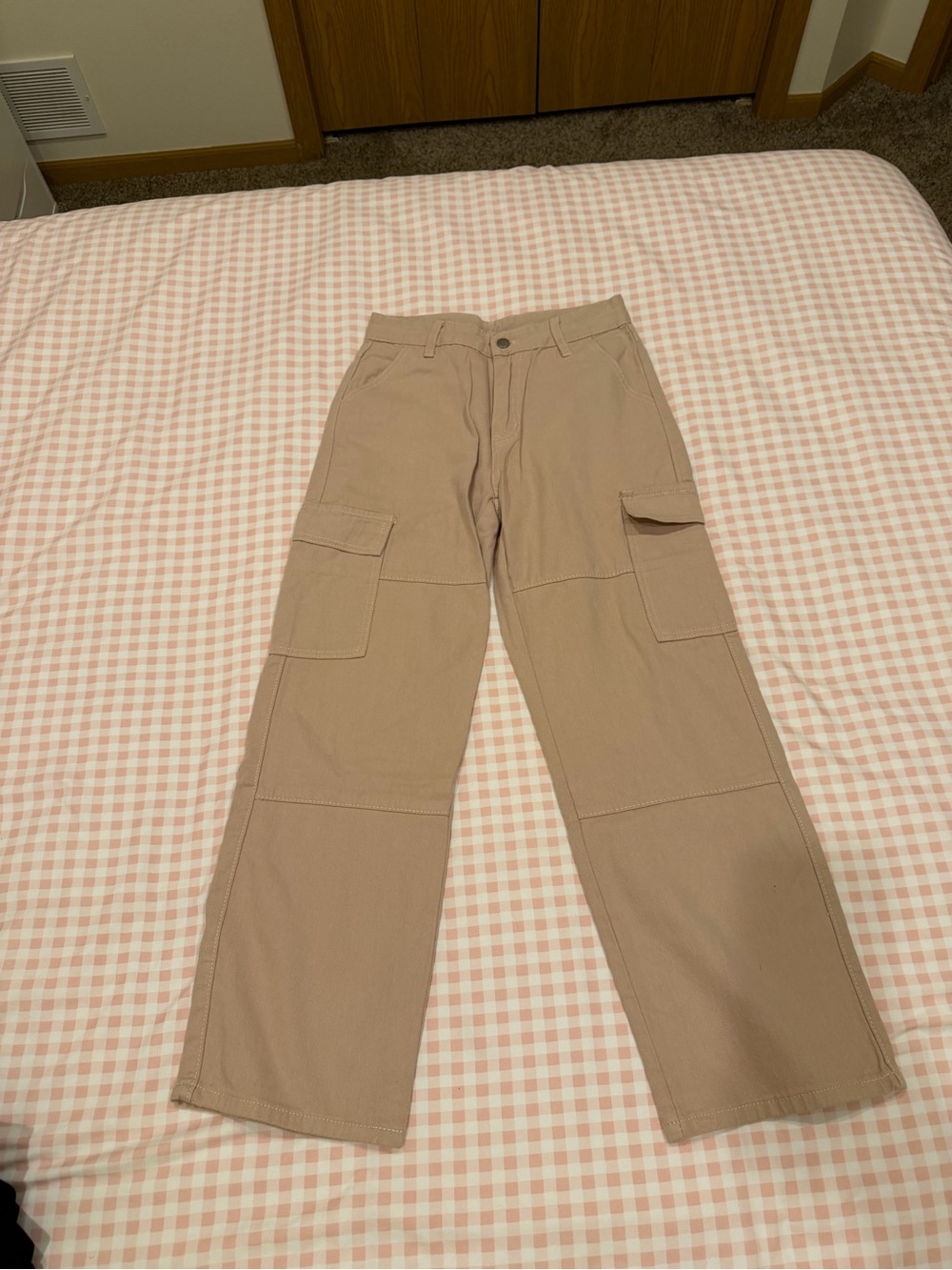 Beige Cargo Pants